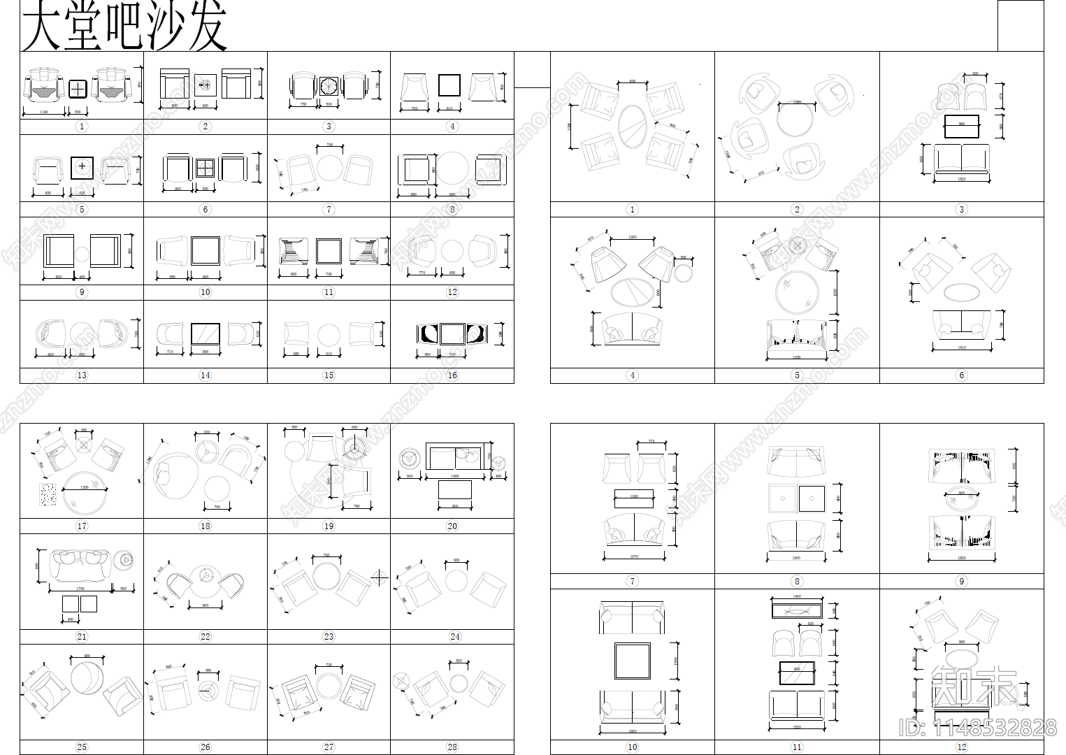 最全精选人体工程学尺寸室内设计图库施工图下载【ID:1148532828】