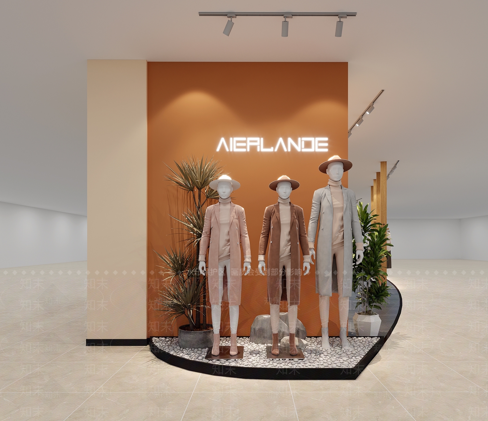 现代服装鞋店3D模型下载【ID:1148541588】