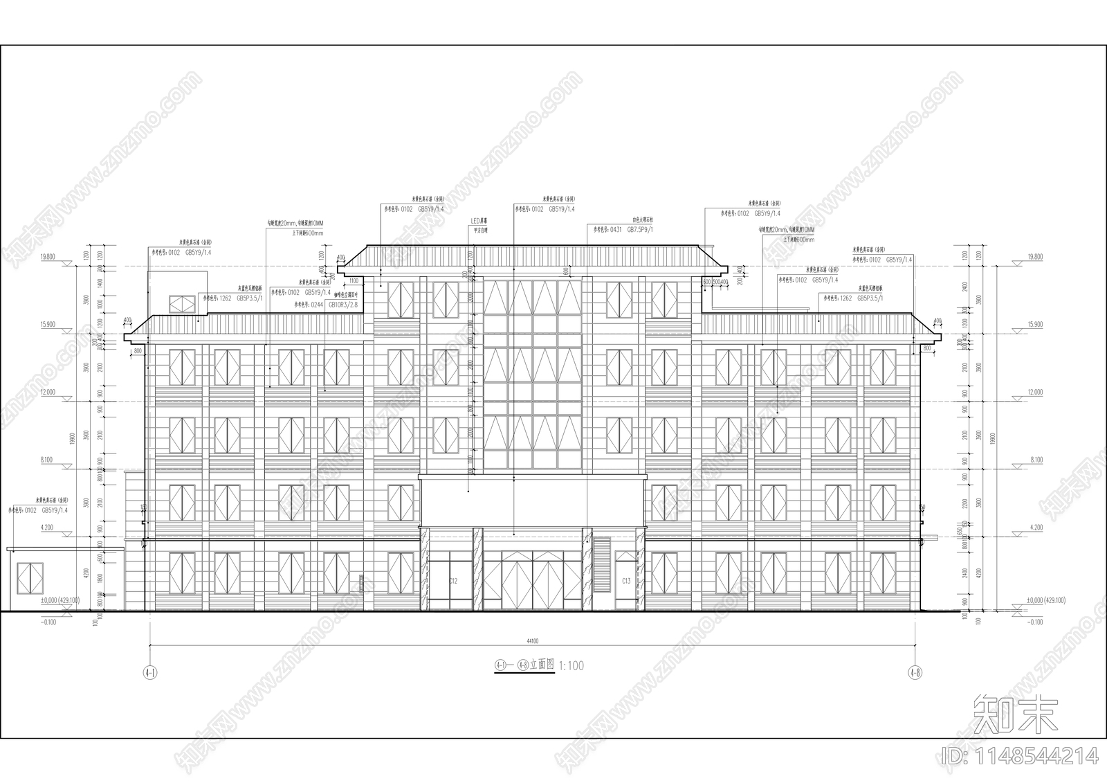 黄桷坪商务中心工程建筑cad施工图下载【ID:1148544214】