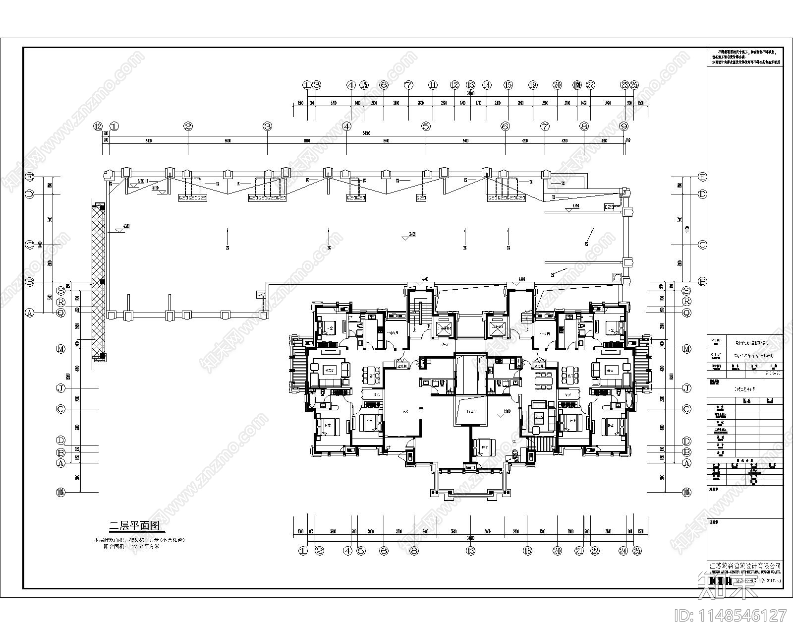 常州外滩壹号高层住宅建筑cad施工图下载【ID:1148546127】