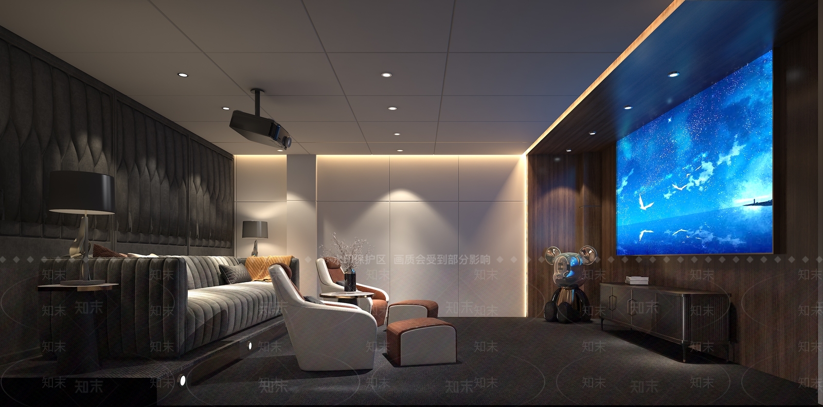 现代影音室3D模型下载【ID:1148549233】