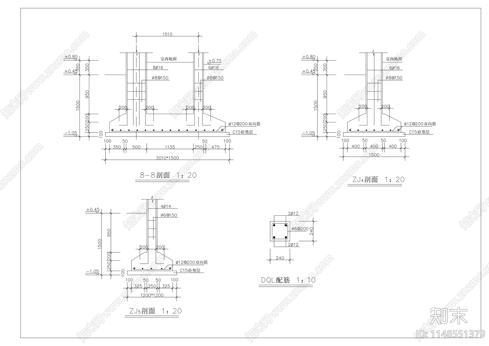 服务中心建筑cad施工图下载【ID:1148551379】