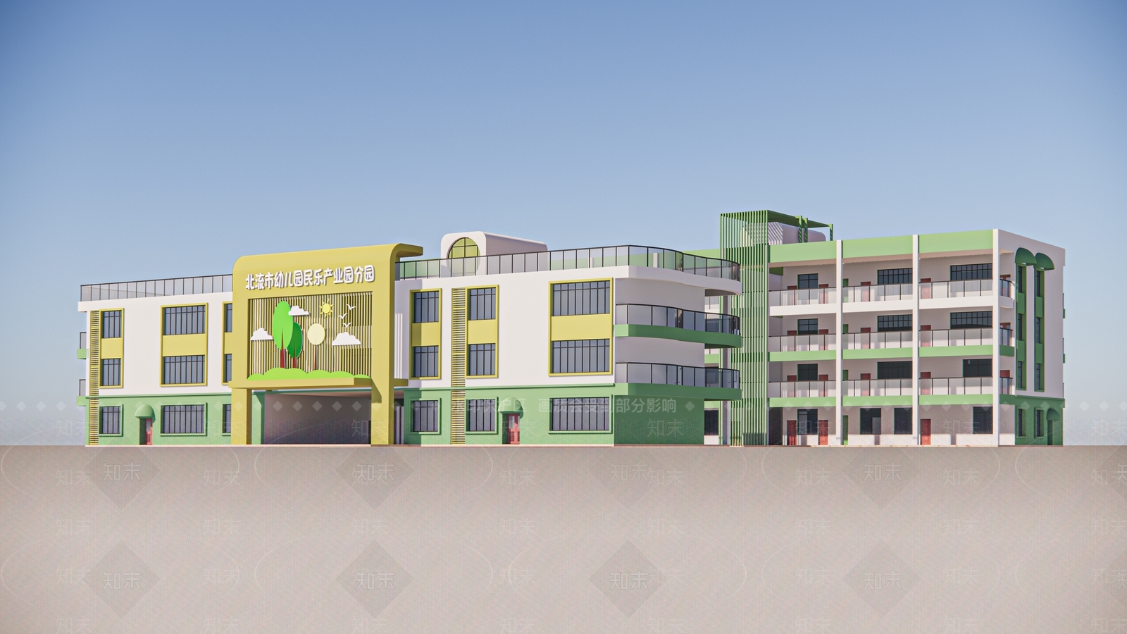 现代幼儿园SU模型下载【ID:1148551665】