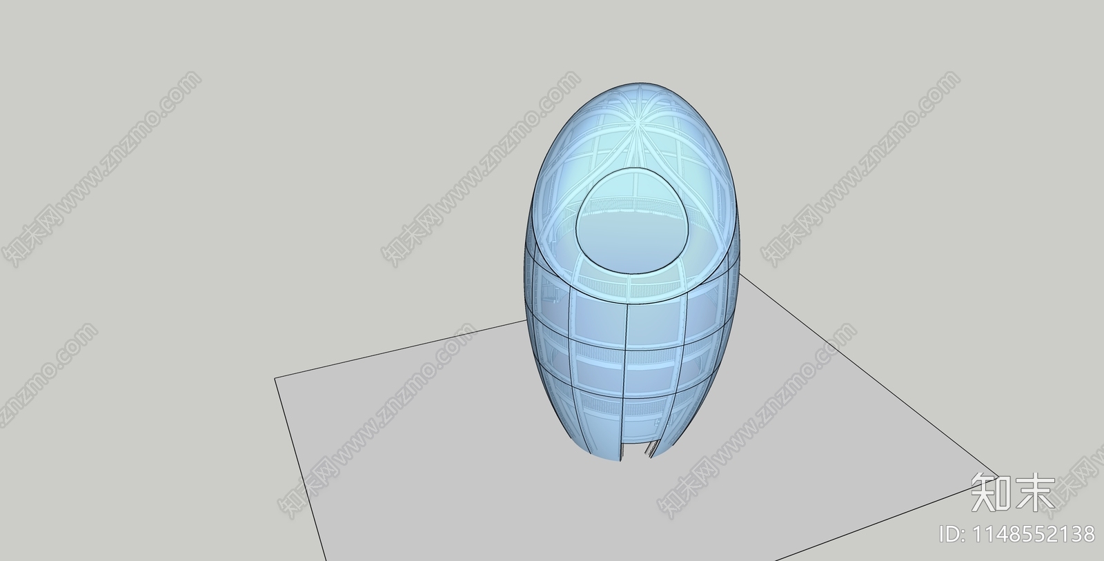 现代景观塔SU模型下载【ID:1148552138】