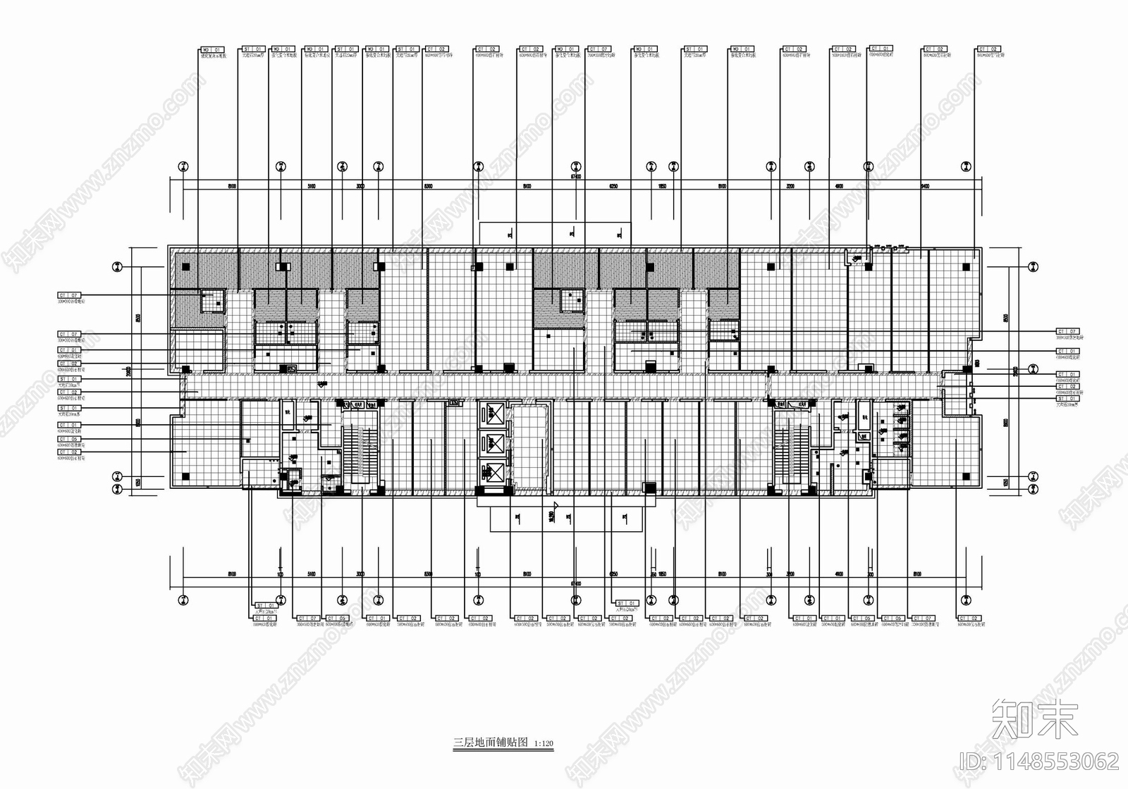 11层交巡警办公大楼室内cad施工图下载【ID:1148553062】