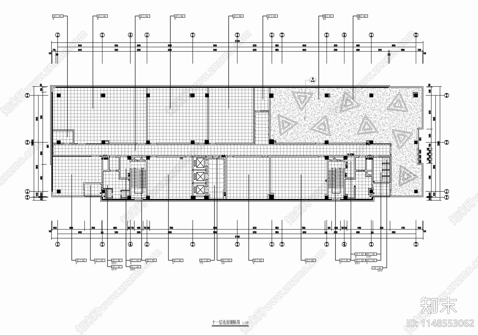 11层交巡警办公大楼室内cad施工图下载【ID:1148553062】