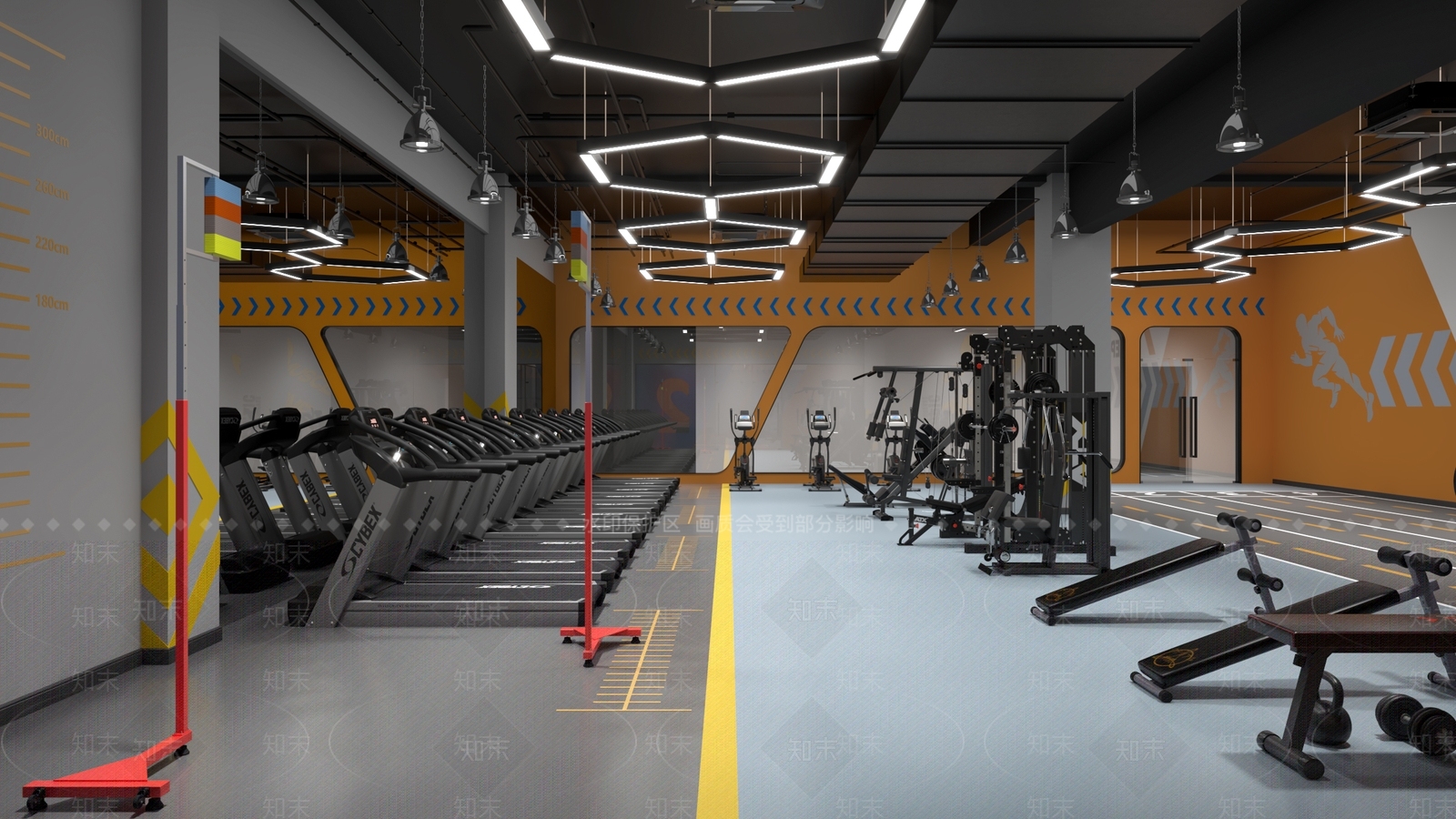 现代健身房3D模型下载【ID:1148553456】