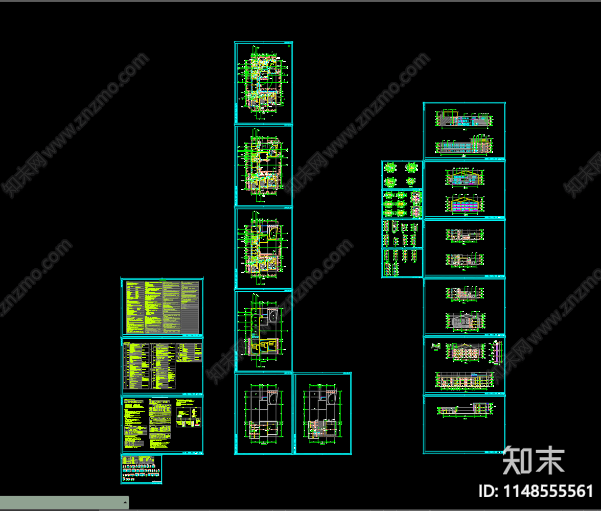 幼儿园建筑cad施工图下载【ID:1148555561】