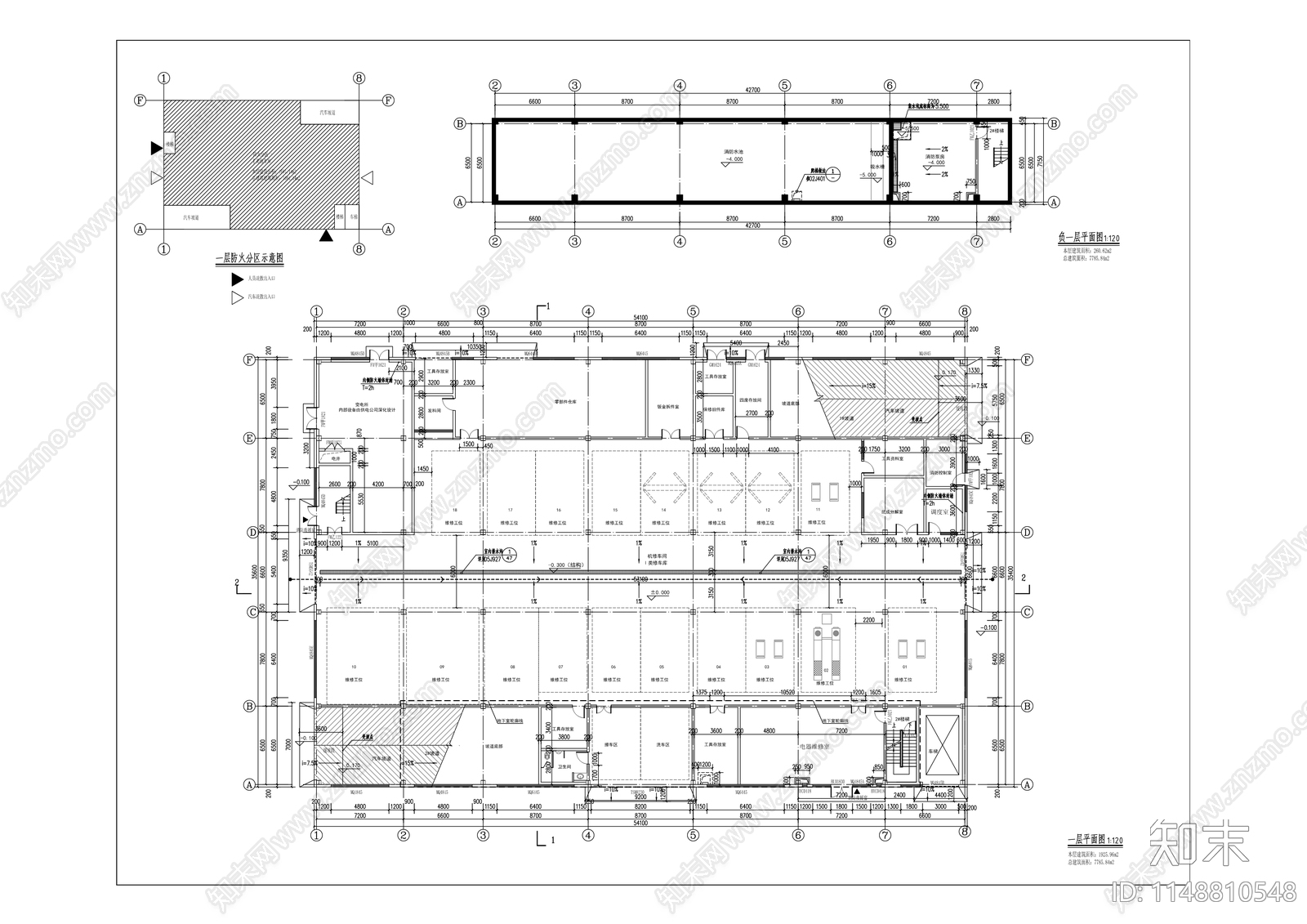 广汽商贸品牌园建筑cad施工图下载【ID:1148810548】