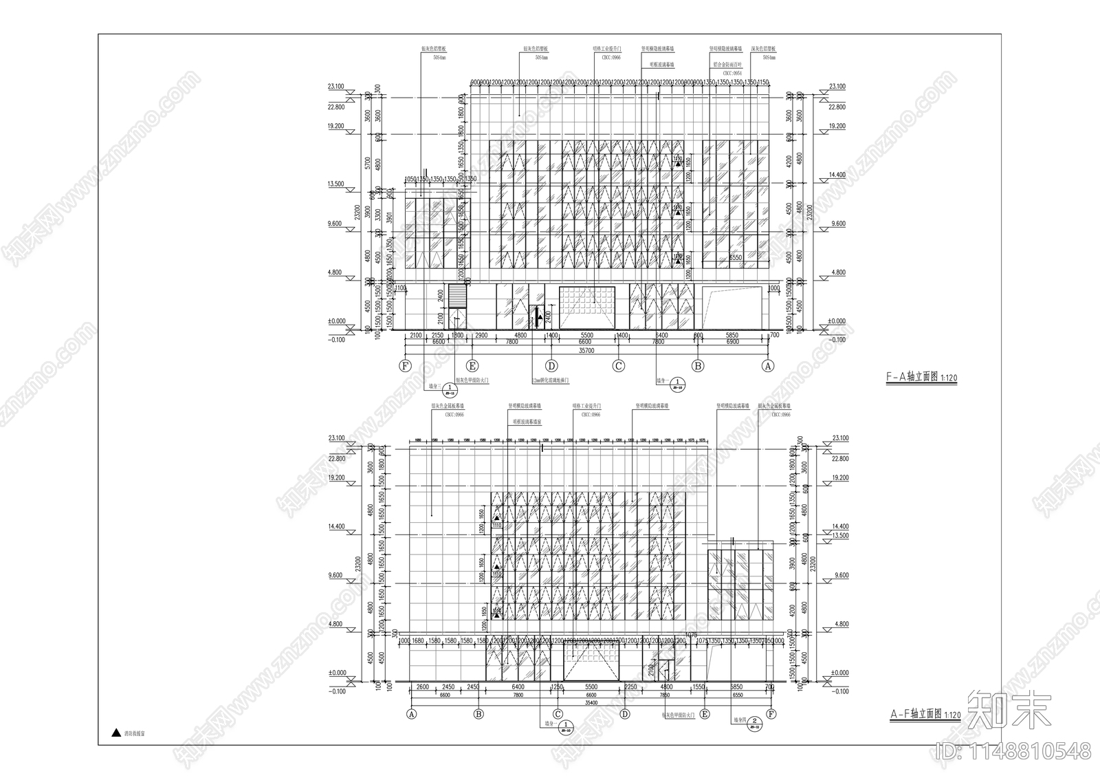 广汽商贸品牌园建筑cad施工图下载【ID:1148810548】