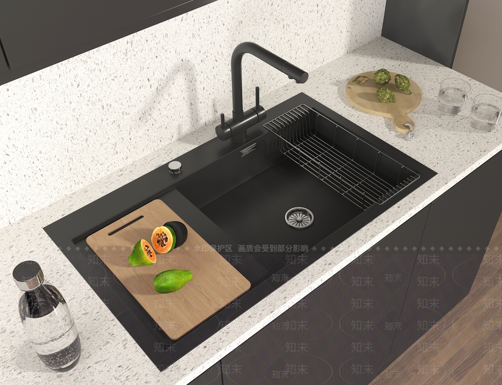 现代水槽SU模型下载【ID:1148572698】