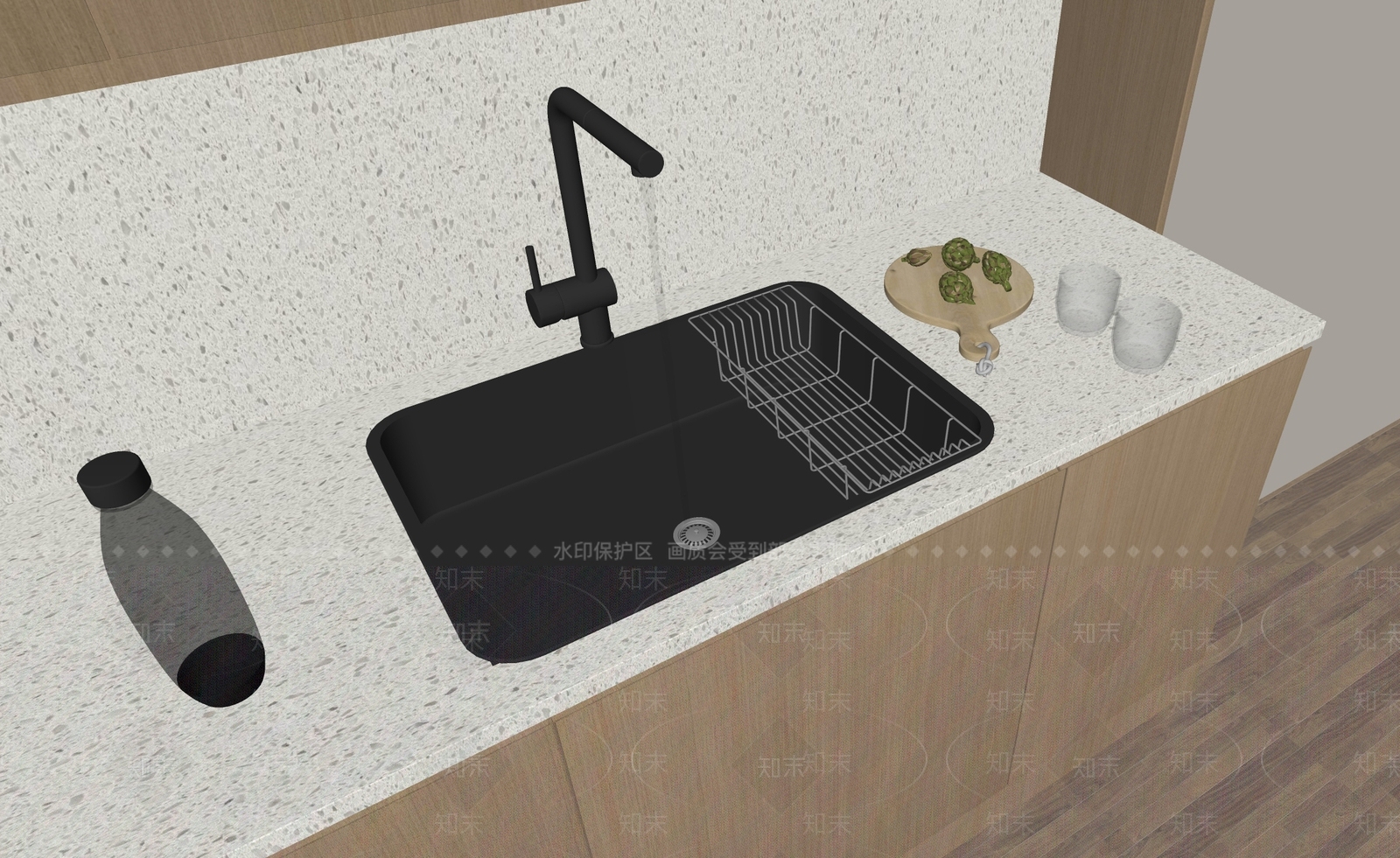 现代水槽SU模型下载【ID:1148573141】