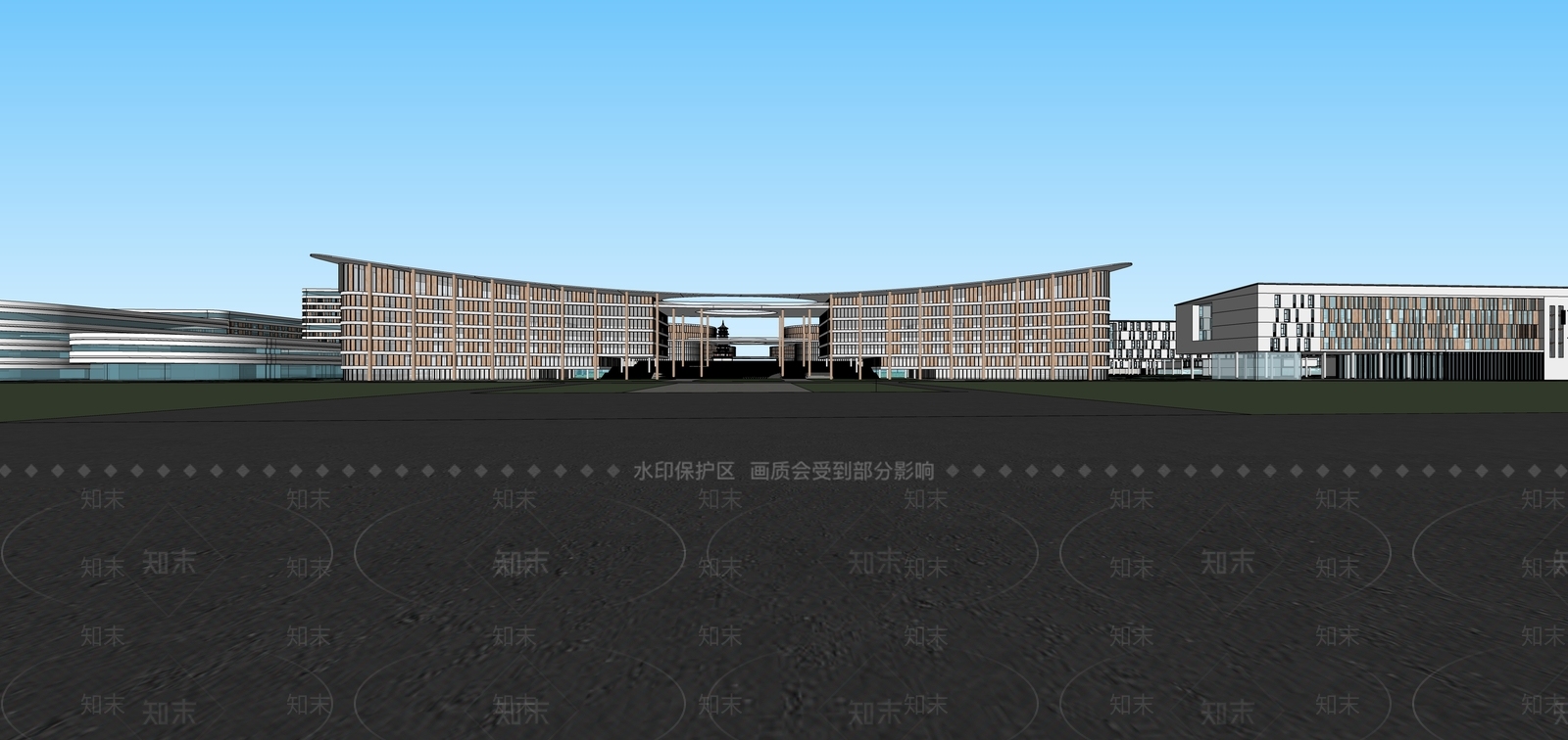 现代医疗综合体SU模型下载【ID:1148573502】