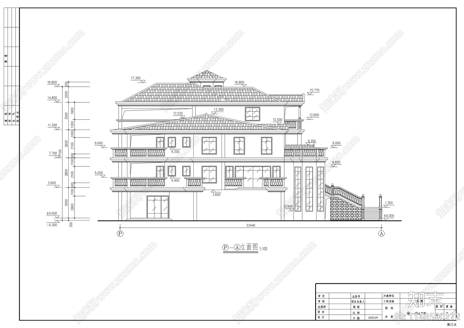 农村自建别墅建筑cad施工图下载【ID:1148590172】