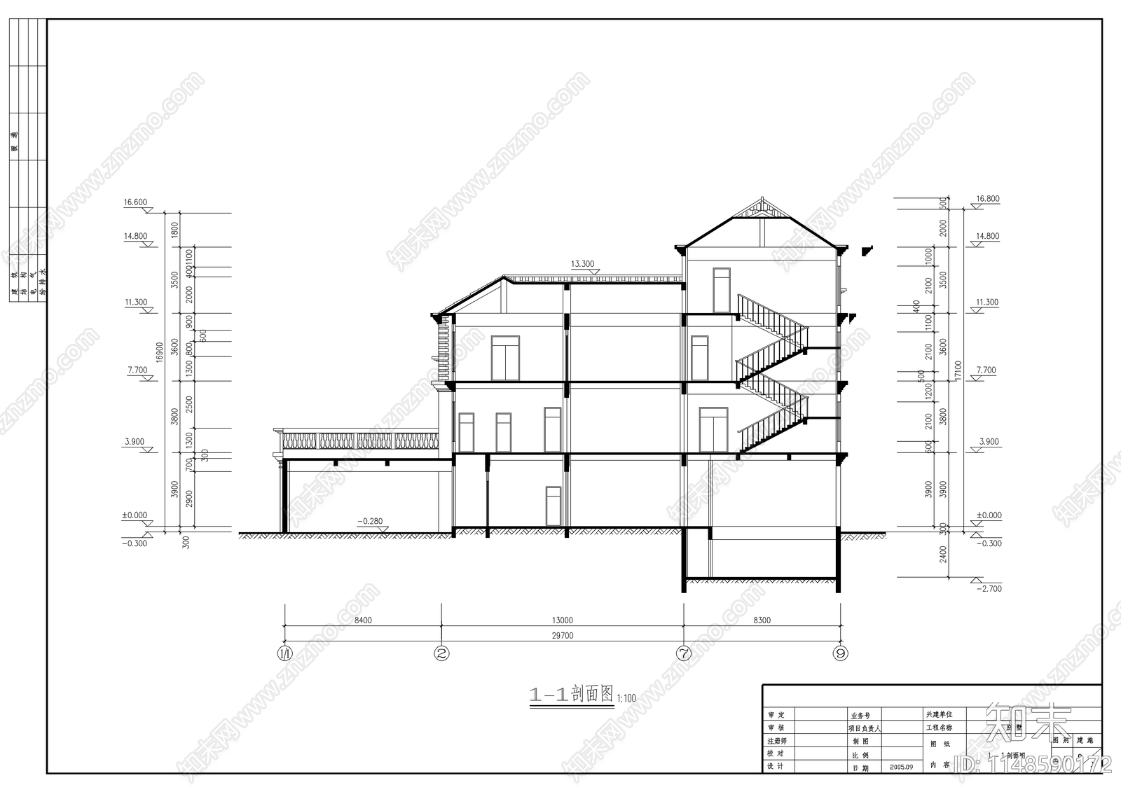 农村自建别墅建筑cad施工图下载【ID:1148590172】