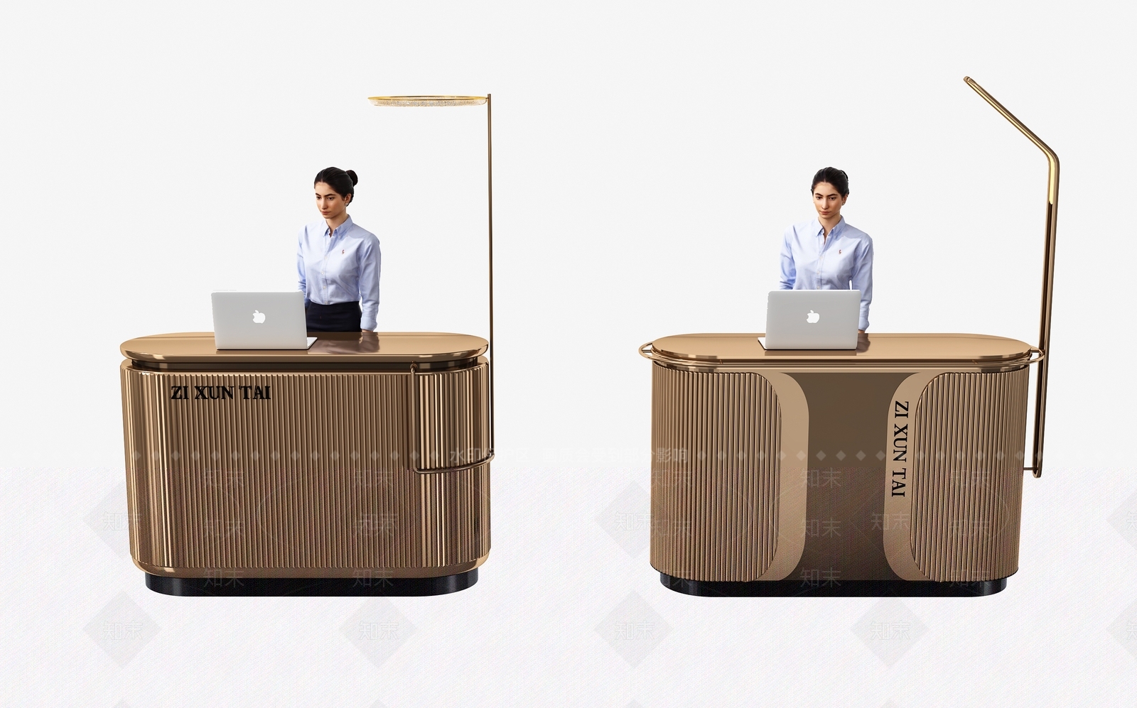 现代前台SU模型精品下载_SketchUp模型_知末网