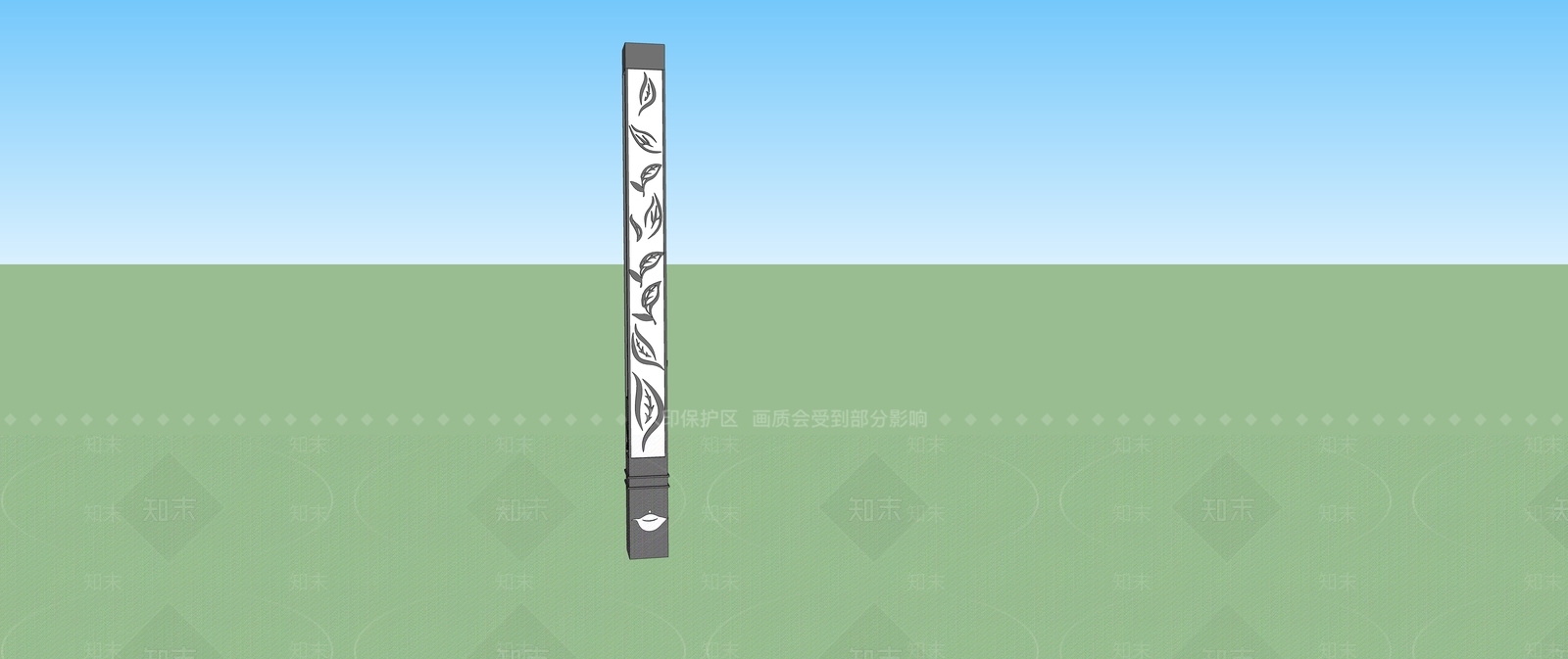 现代茶文化元素景观灯SU模型下载【ID:1148594003】