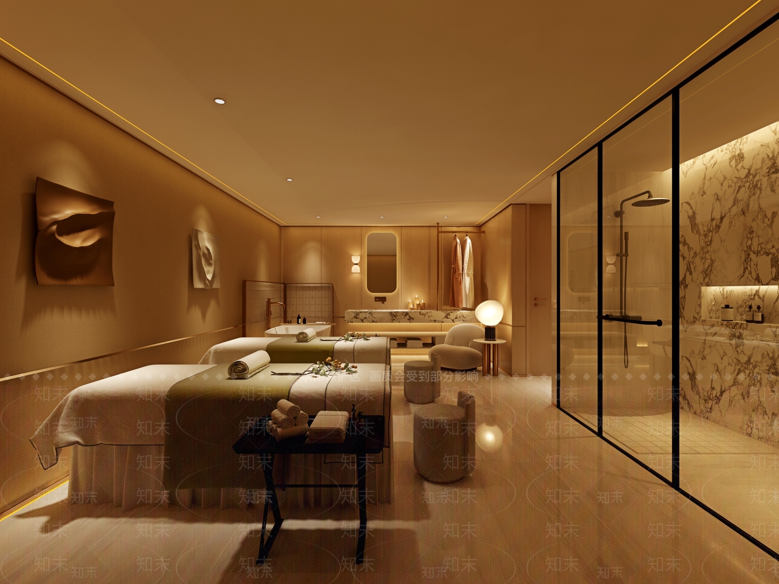 现代美容SPA包间3D模型下载【ID:1148594130】