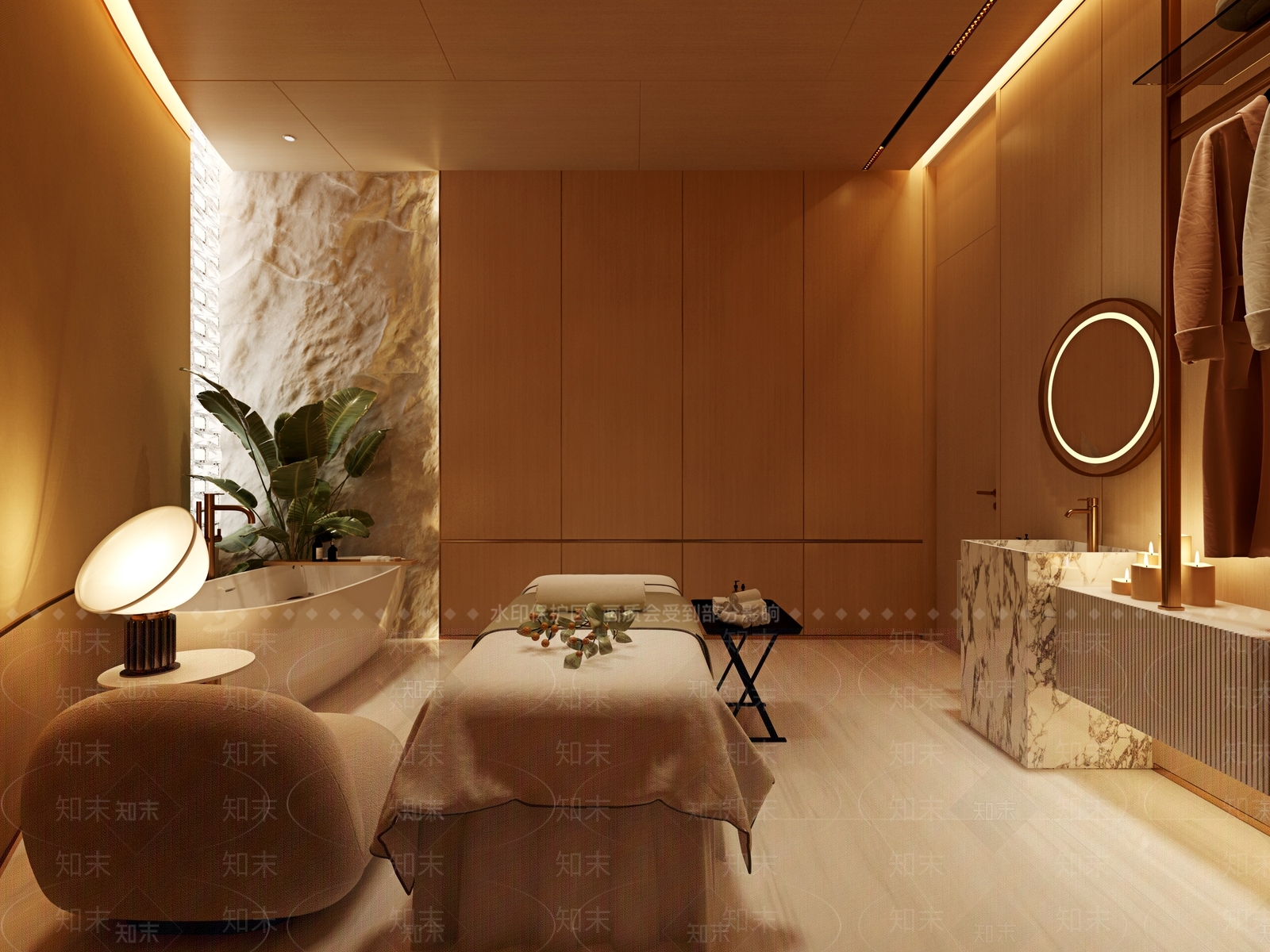 现代美容SPA店包间3D模型下载【ID:1148595656】