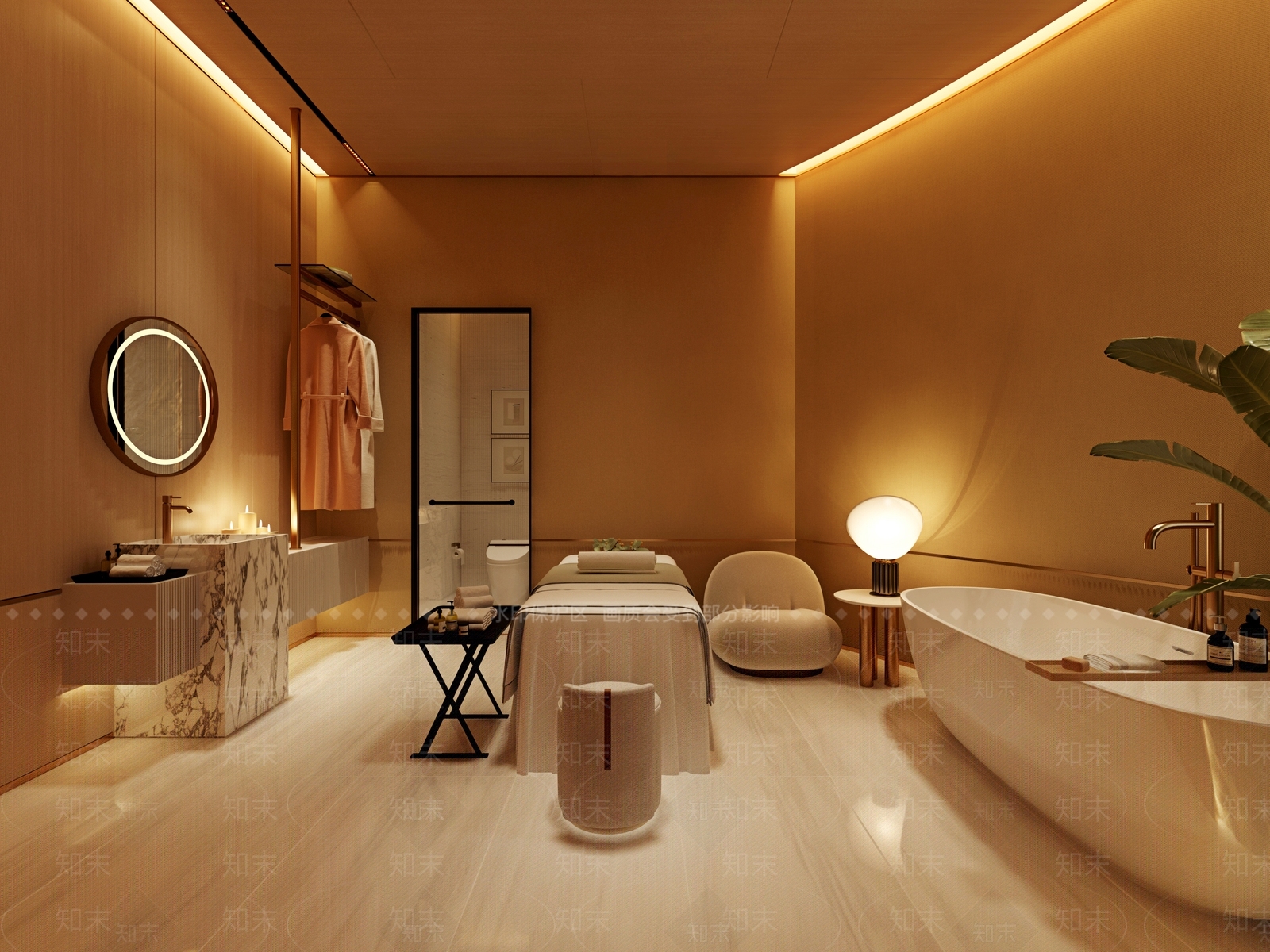现代美容SPA店包间3D模型下载【ID:1148595656】