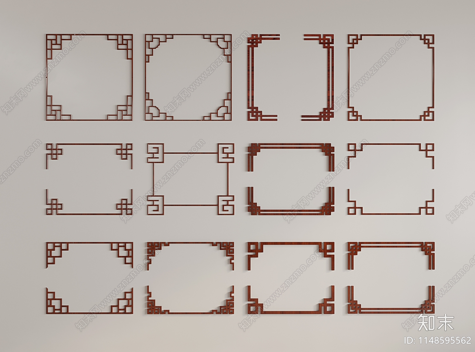 中式实木角线檐线3D模型下载【ID:1148595562】