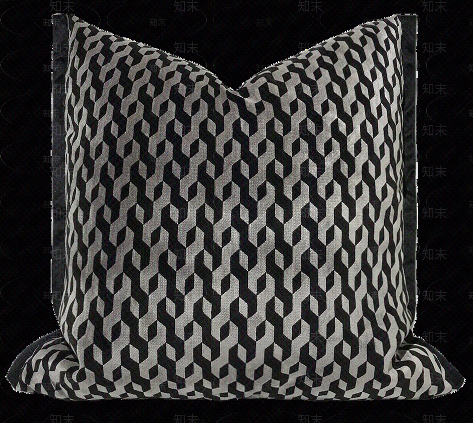 黑白花纹纹理抱枕贴图下载【ID:1148597990】