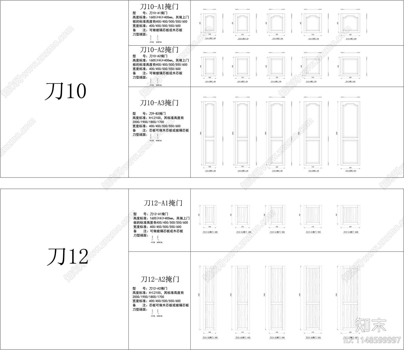 欧式线条门板罗马柱cad施工图下载【ID:1148599997】