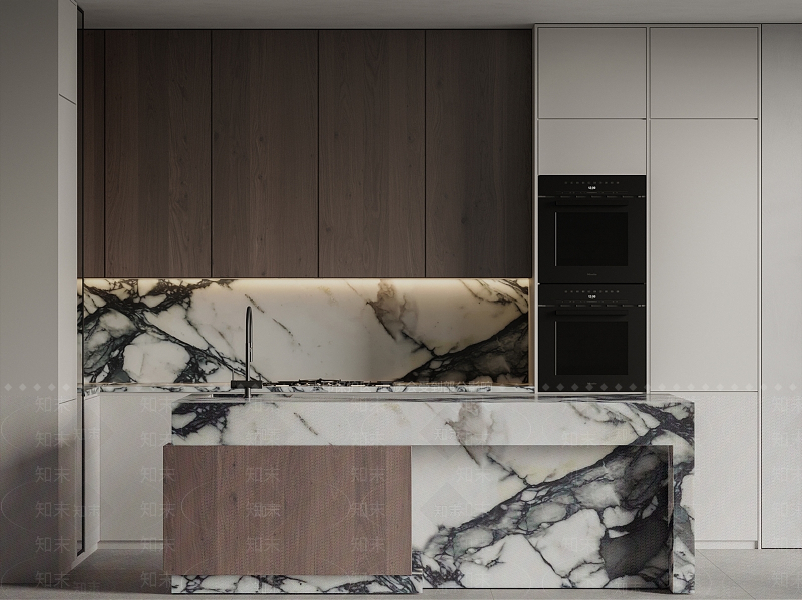 现代厨房橱柜3D模型下载【ID:1148600871】