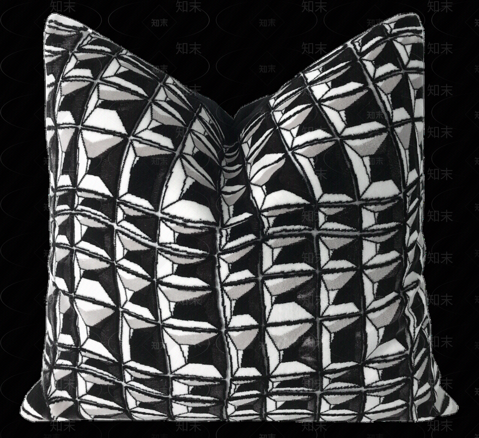 黑白花纹纹理抱枕贴图下载【ID:1148603259】