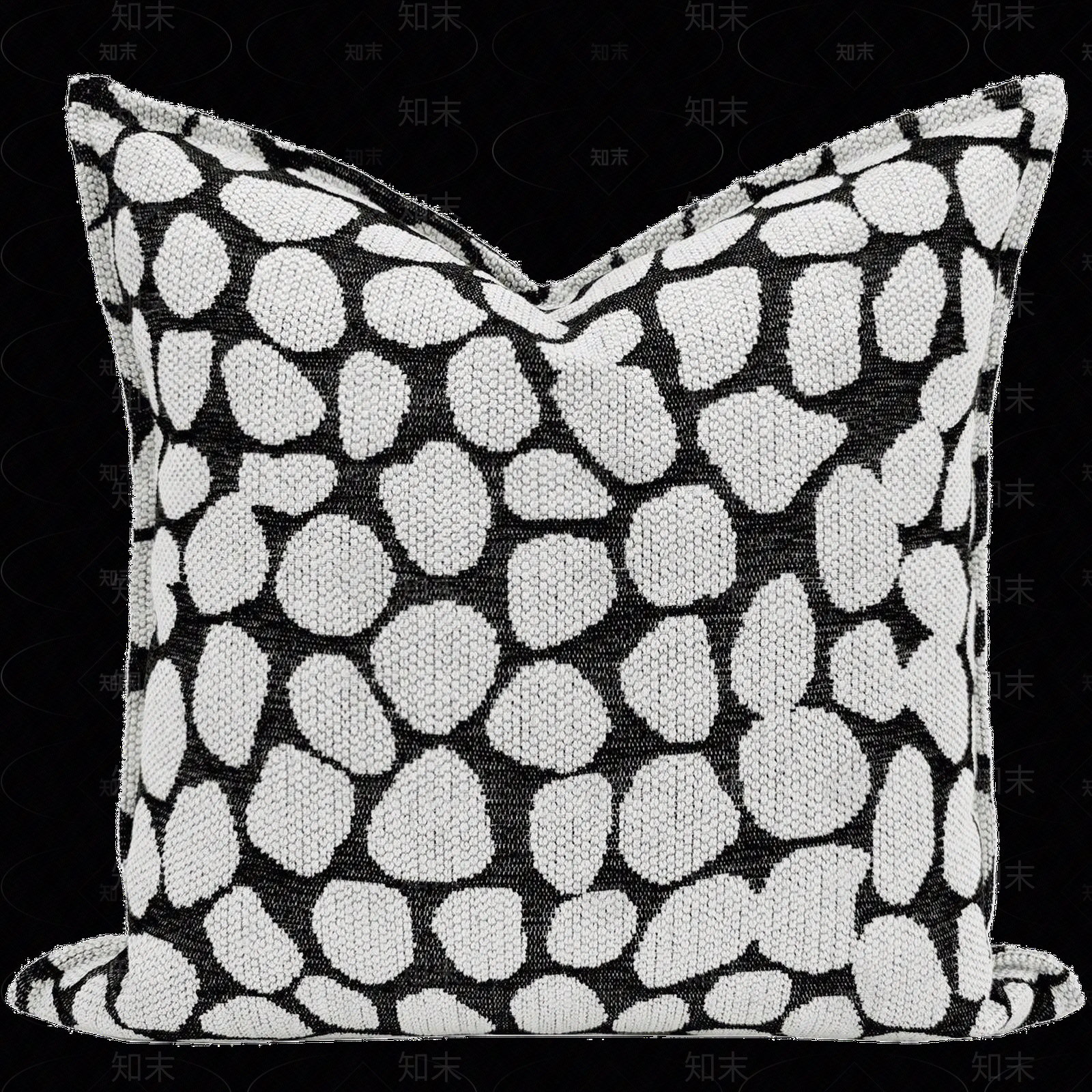 黑白花纹纹理抱枕贴图下载【ID:1148603501】