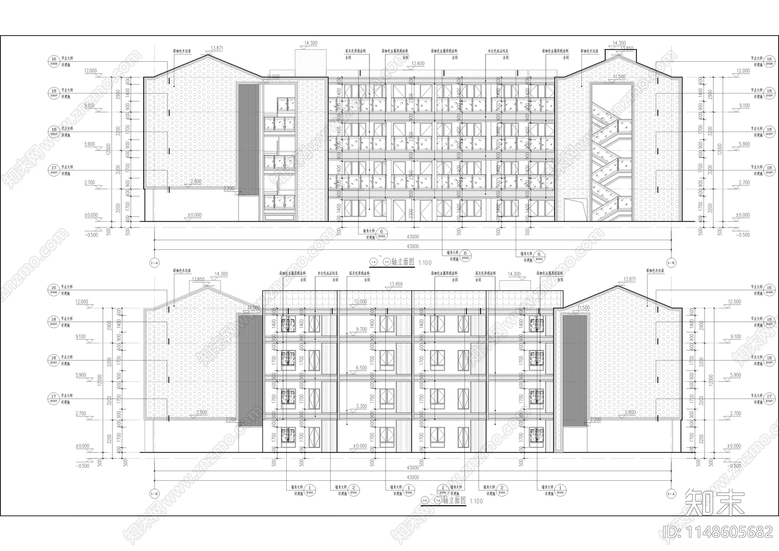 金隅大成南山郡项目建筑cad施工图下载【ID:1148605682】