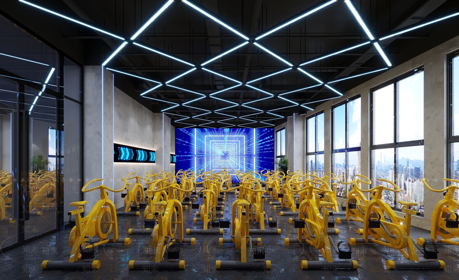现代健身房3D模型下载【ID:1148607897】