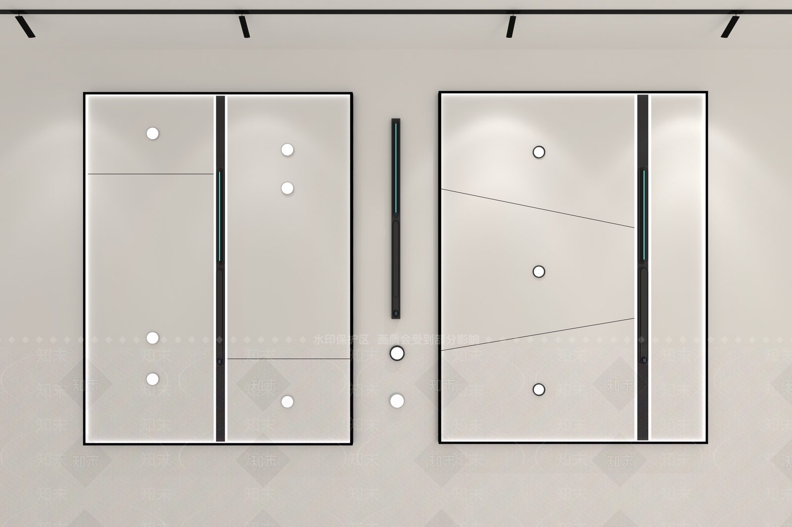 现代卫生间集成吊顶3D模型下载【ID:1148609237】