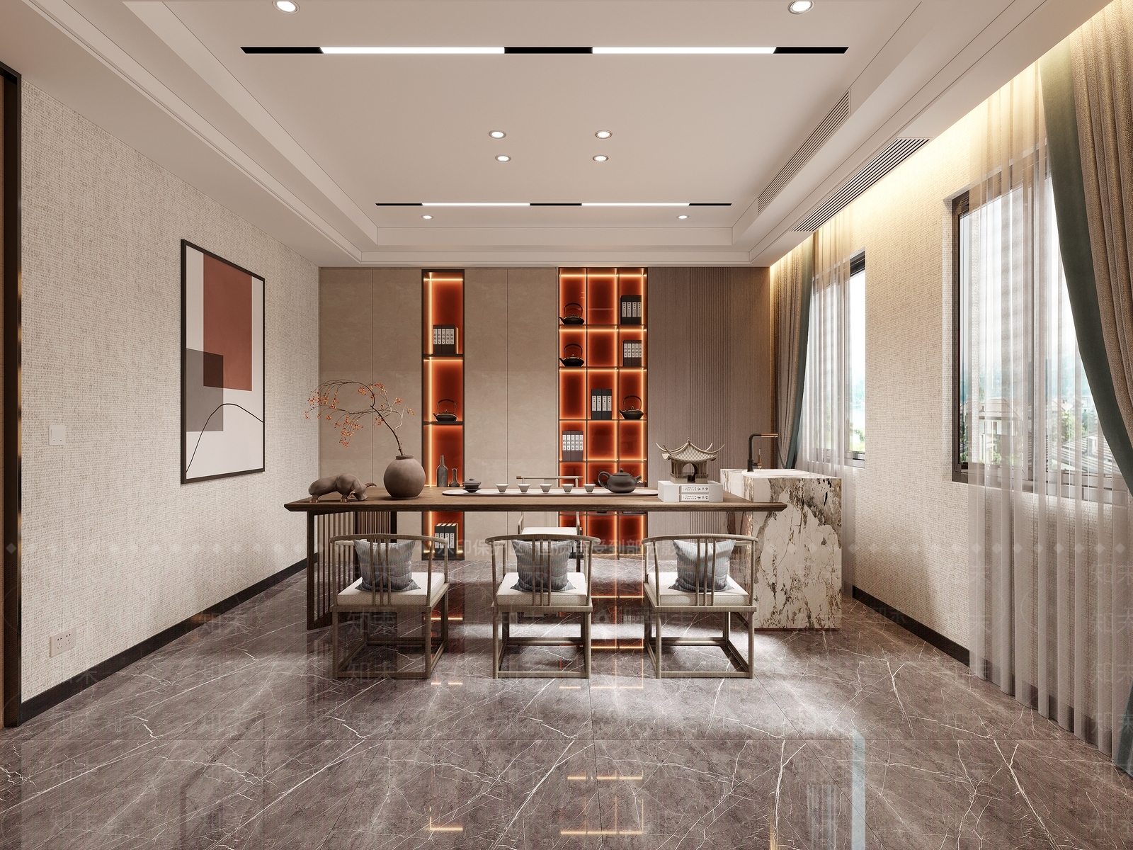 新中式中药材店铺3D模型下载【ID:1148615270】
