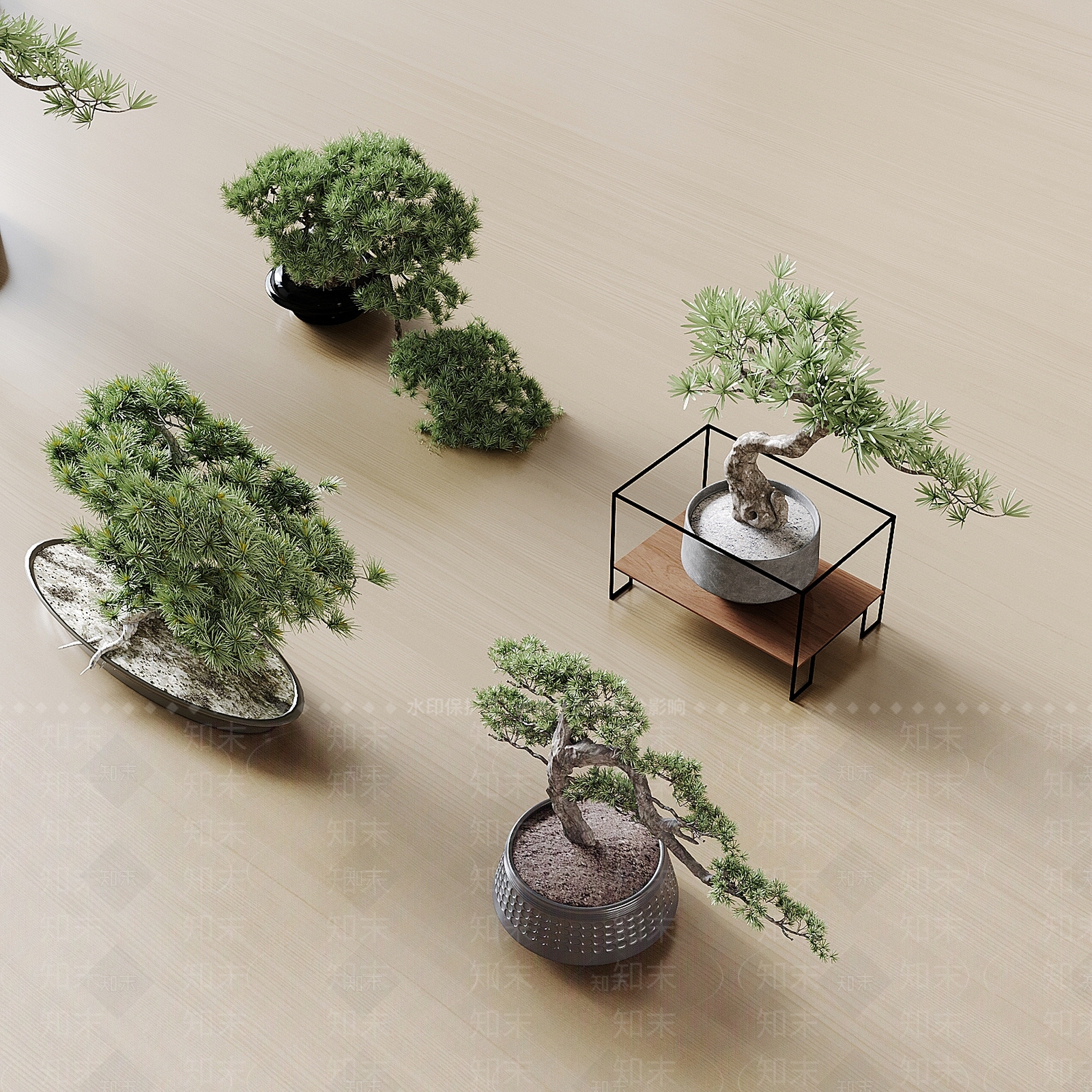 新中式盆景3D模型下载【ID:1148619734】