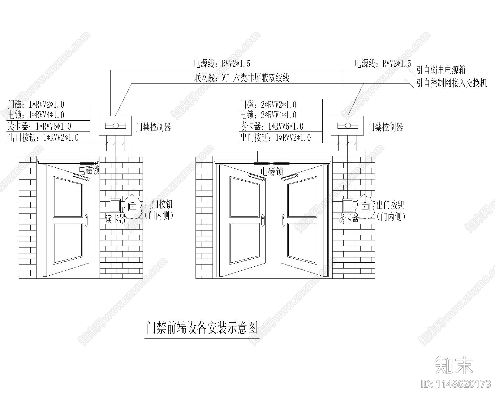 酒店弱电间智能化接收入侵报警楼宇自控公共广播cad施工图下载【ID:1148620173】