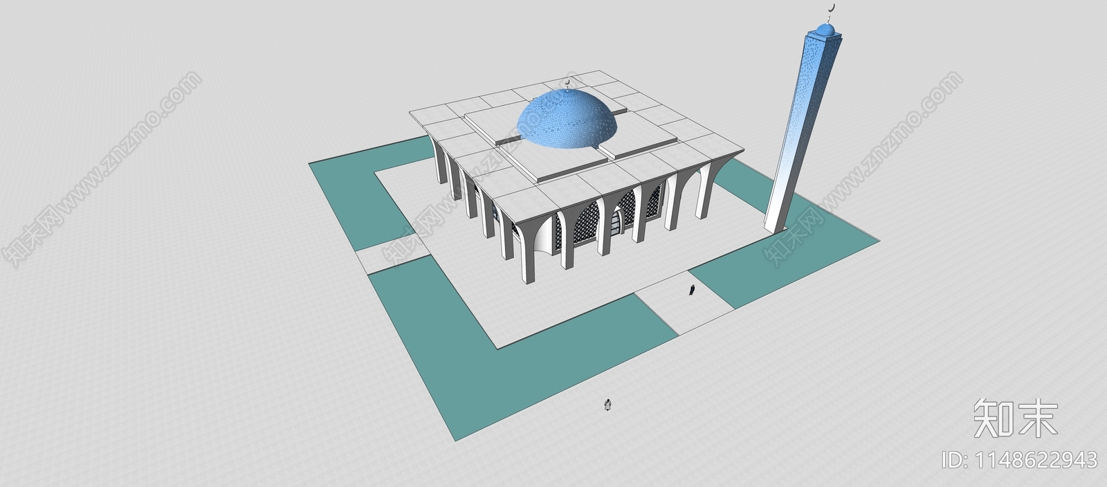 欧式寺庙建筑SU模型下载【ID:1148622943】