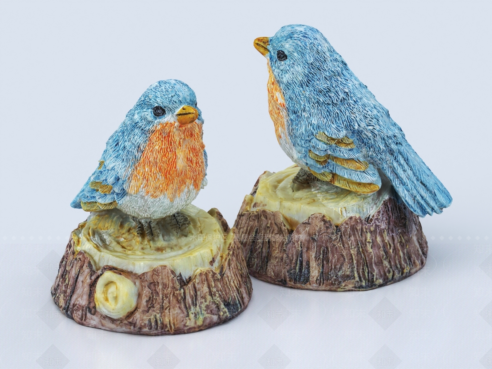 现代小鸟雕塑摆件3D模型下载【ID:1148623339】