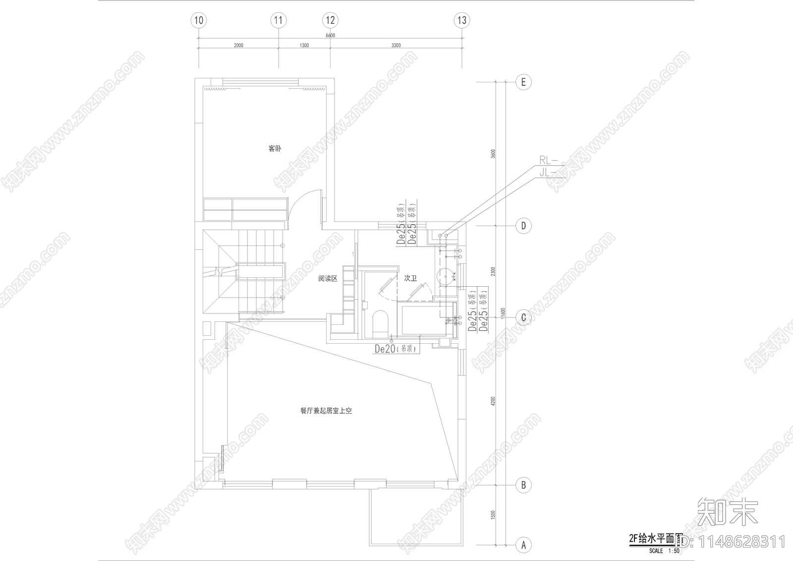 安亭别墅给排水cad施工图下载【ID:1148628311】