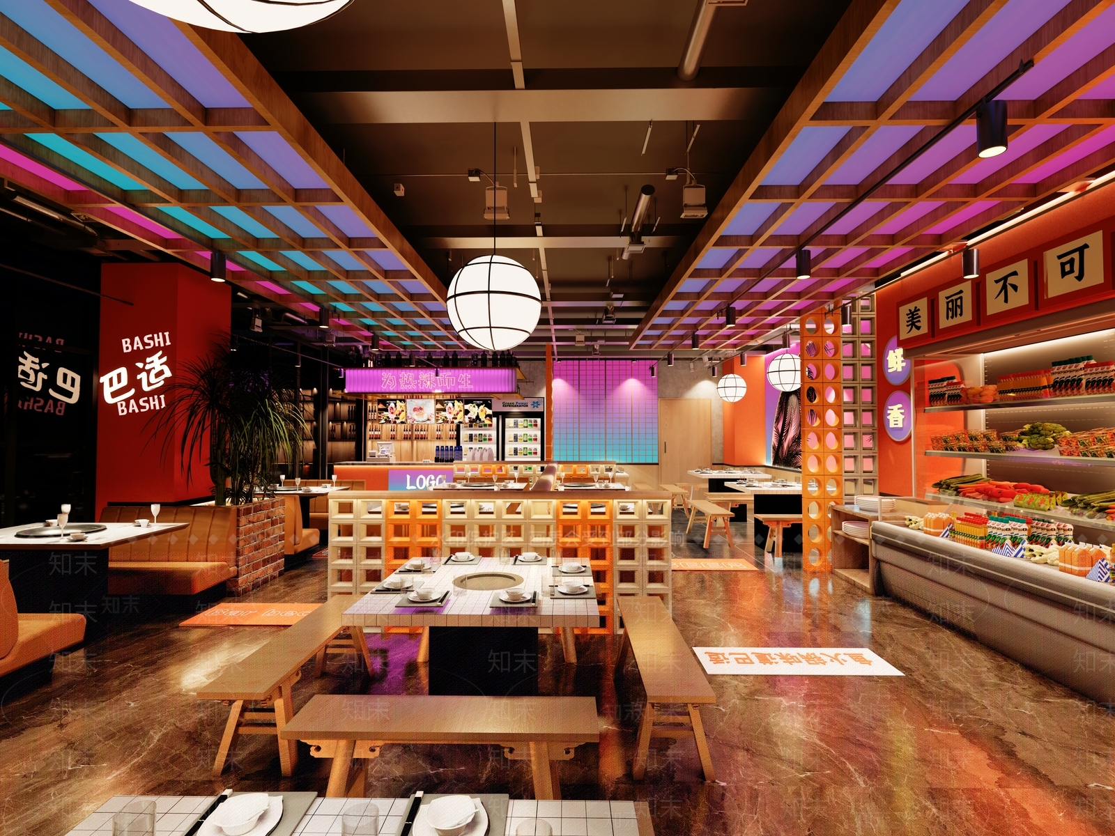 工业火锅店SU模型下载【ID:1148634957】