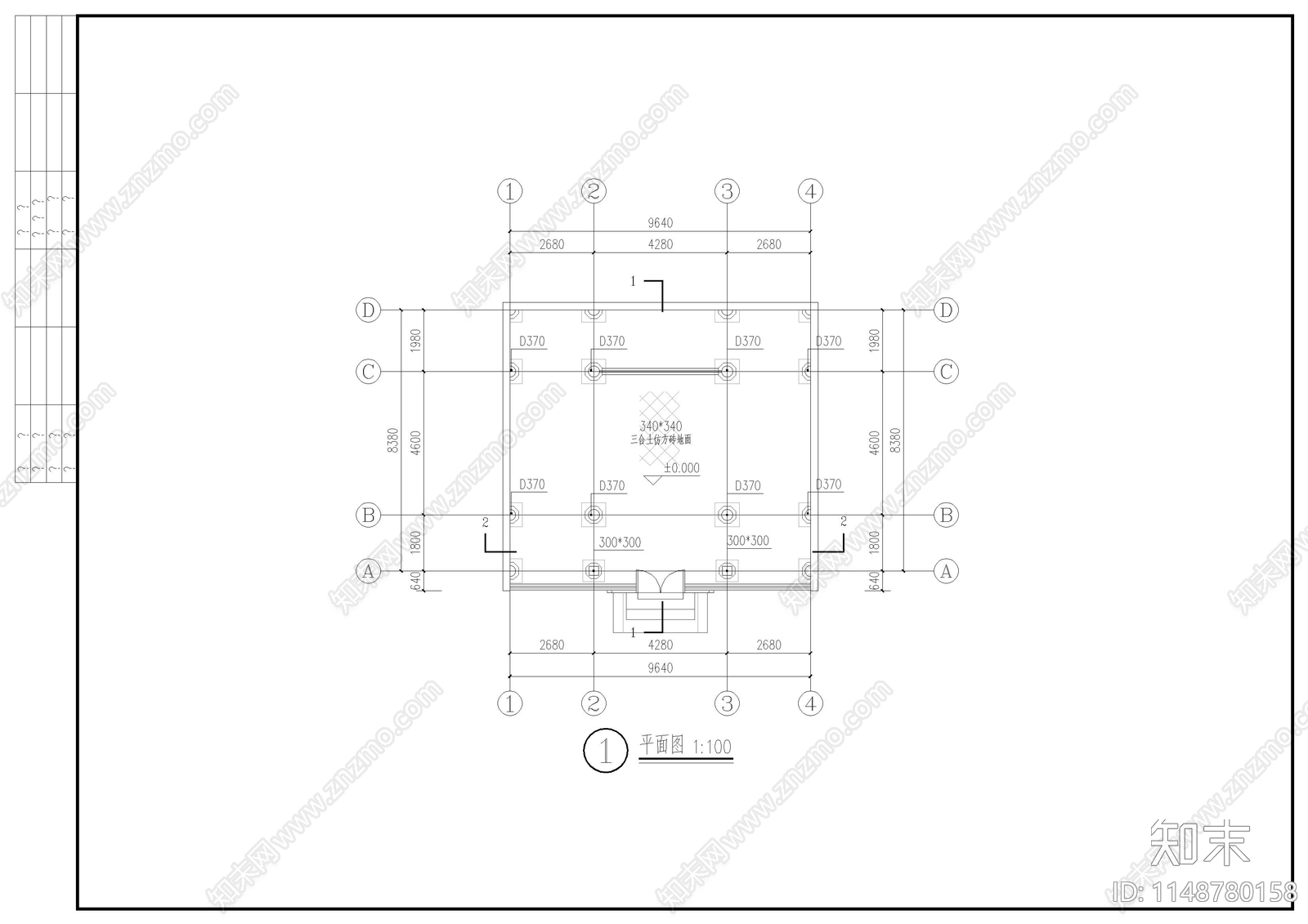 徽派建筑cad施工图下载【ID:1148780158】