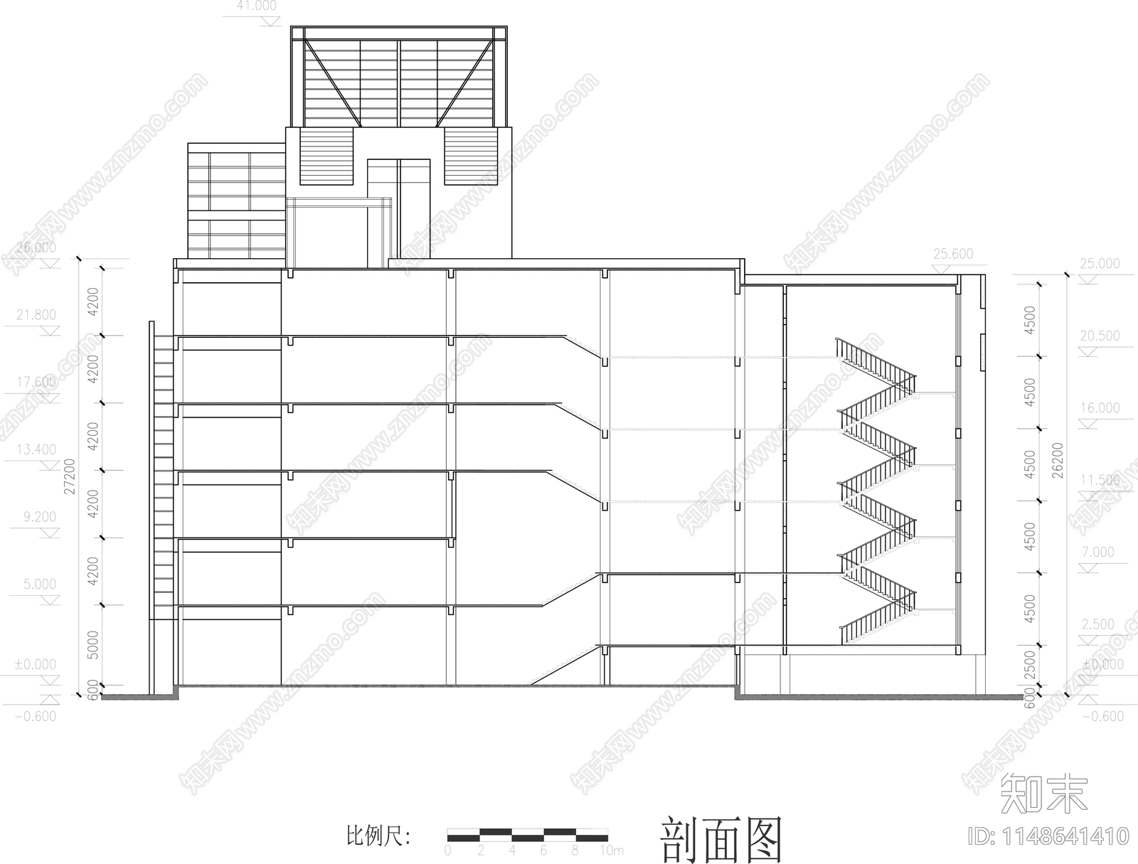 职业学校教学楼室内cad施工图下载【ID:1148641410】