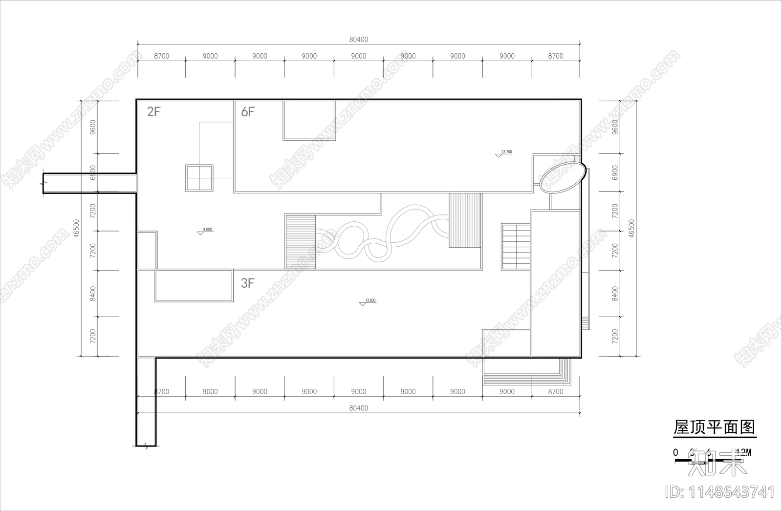 职业学校服务中心综合楼室内cad施工图下载【ID:1148643741】