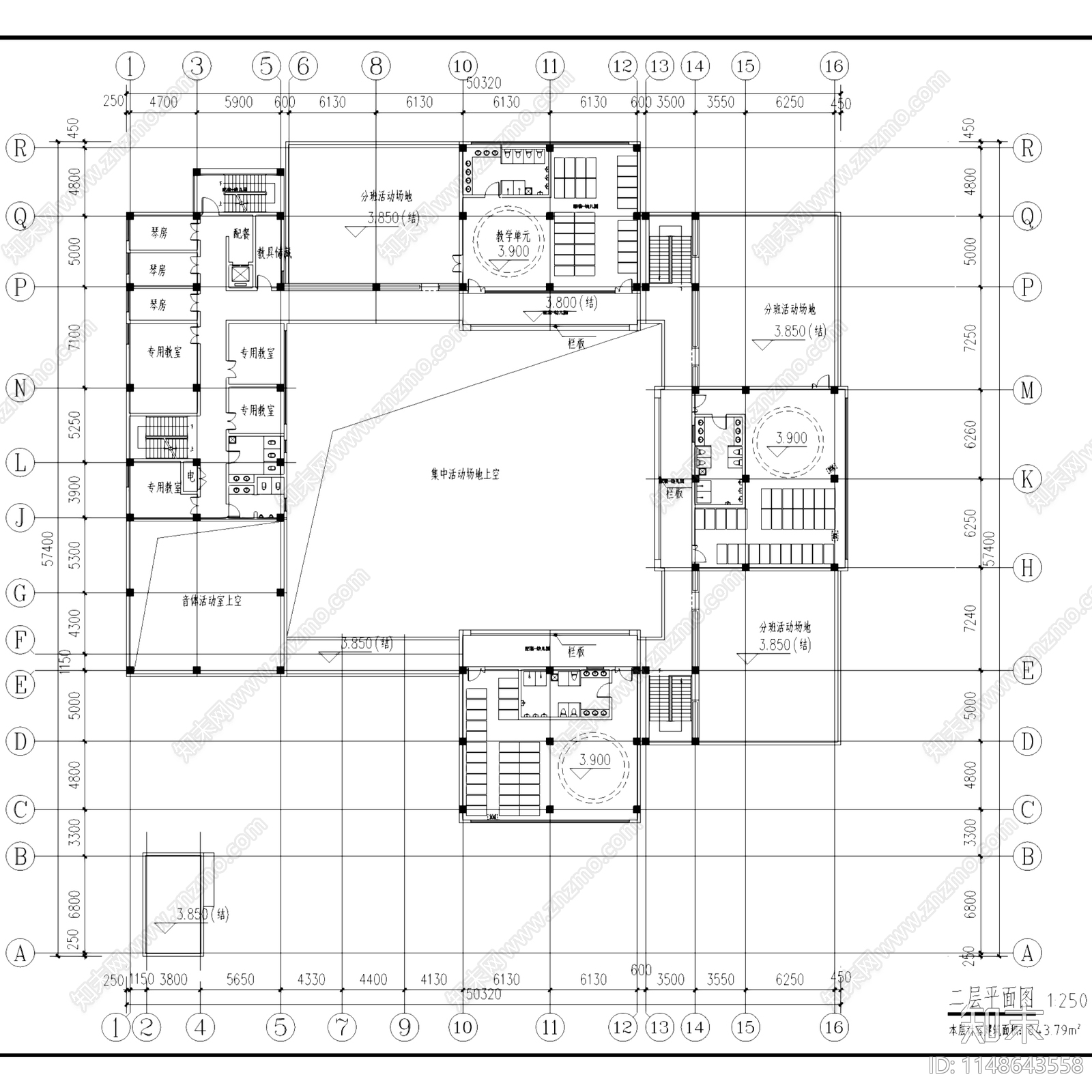 现代成都曾家坡幼儿园建筑cad施工图下载【ID:1148643558】