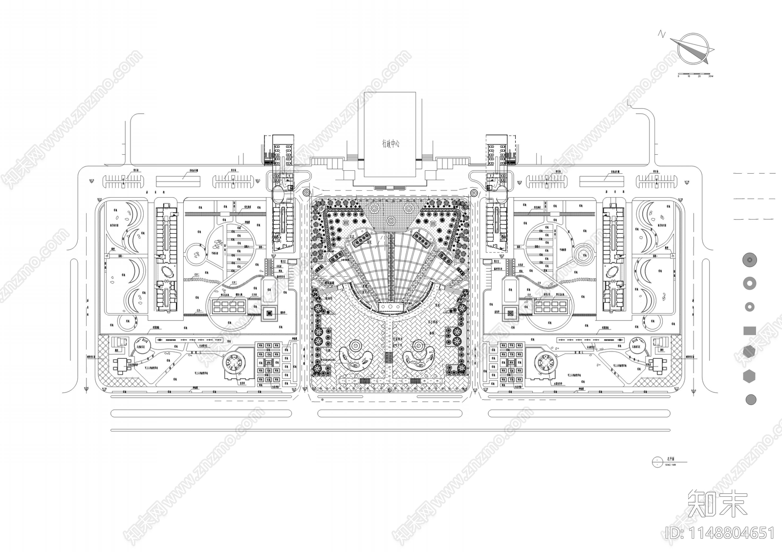 100套广场景观平面图施工图下载【ID:1148804651】