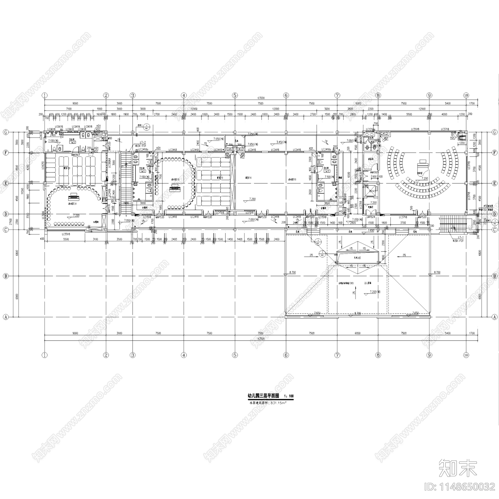 现代深圳龙华第三幼儿园建筑cad施工图下载【ID:1148650032】