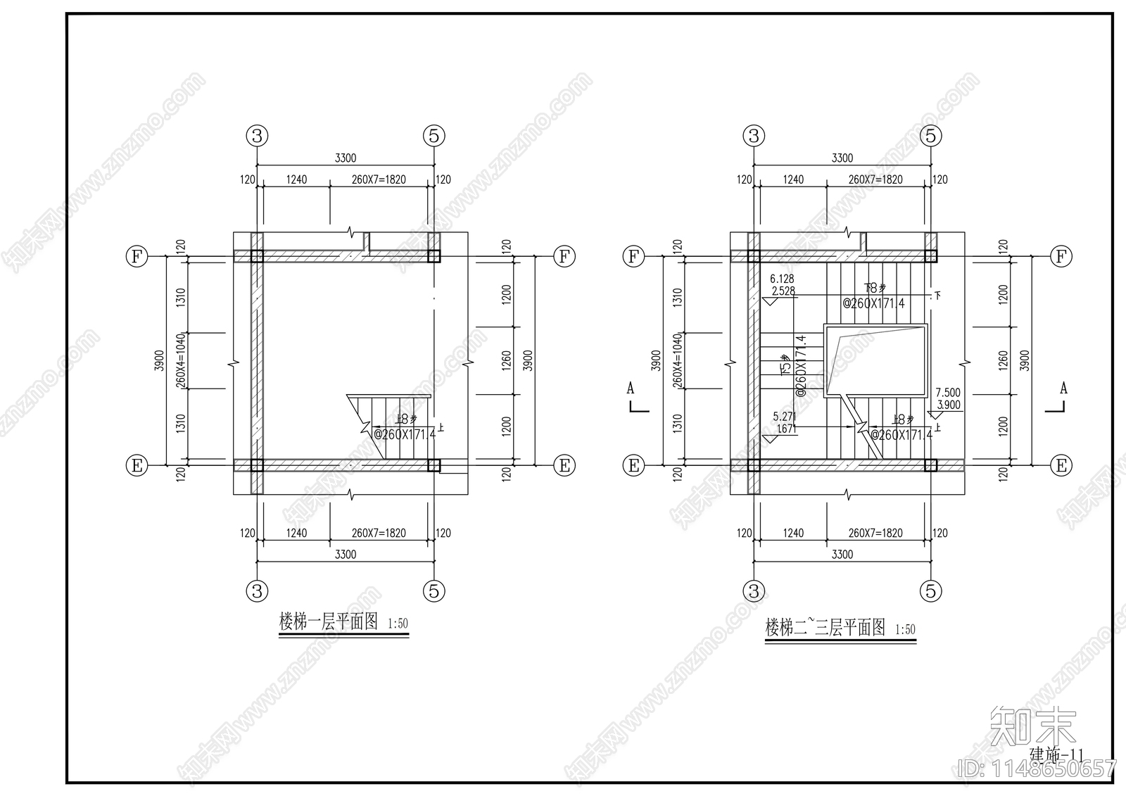 自建房别墅建筑cad施工图下载【ID:1148650657】