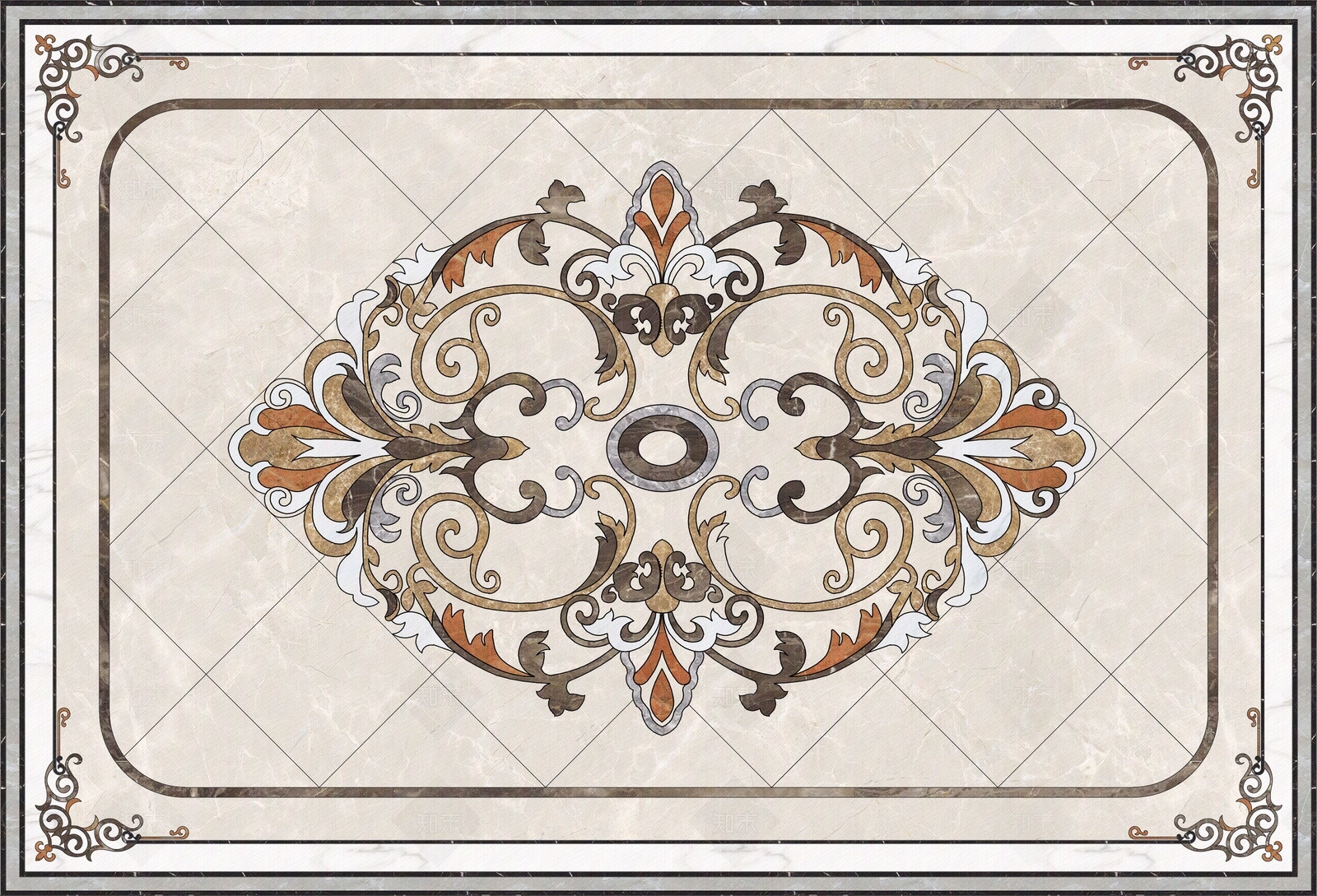 欧式石材拼花贴图下载【ID:1148660466】