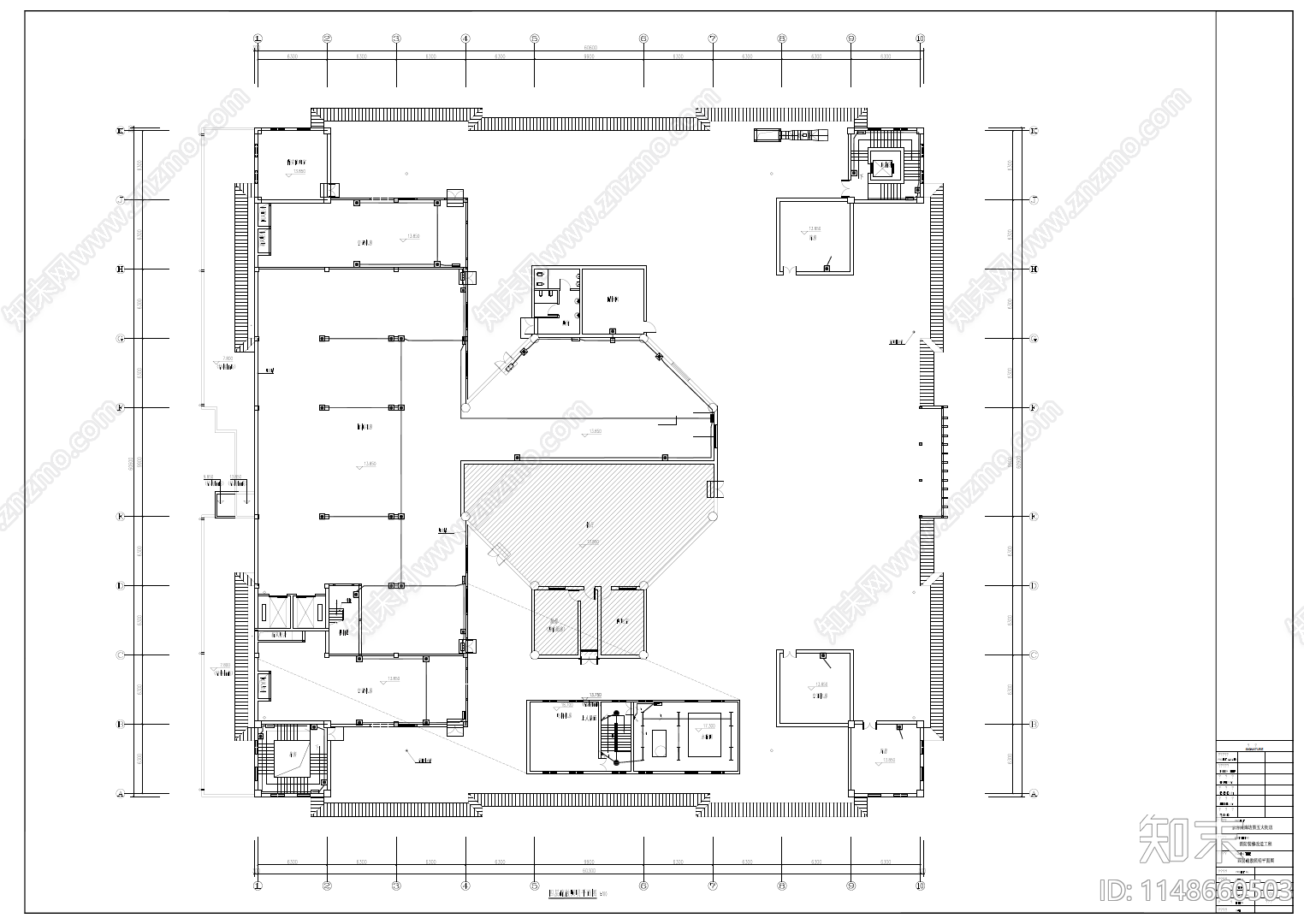 大型商场超市消防装修改造工程室内平面图施工图下载【ID:1148660503】