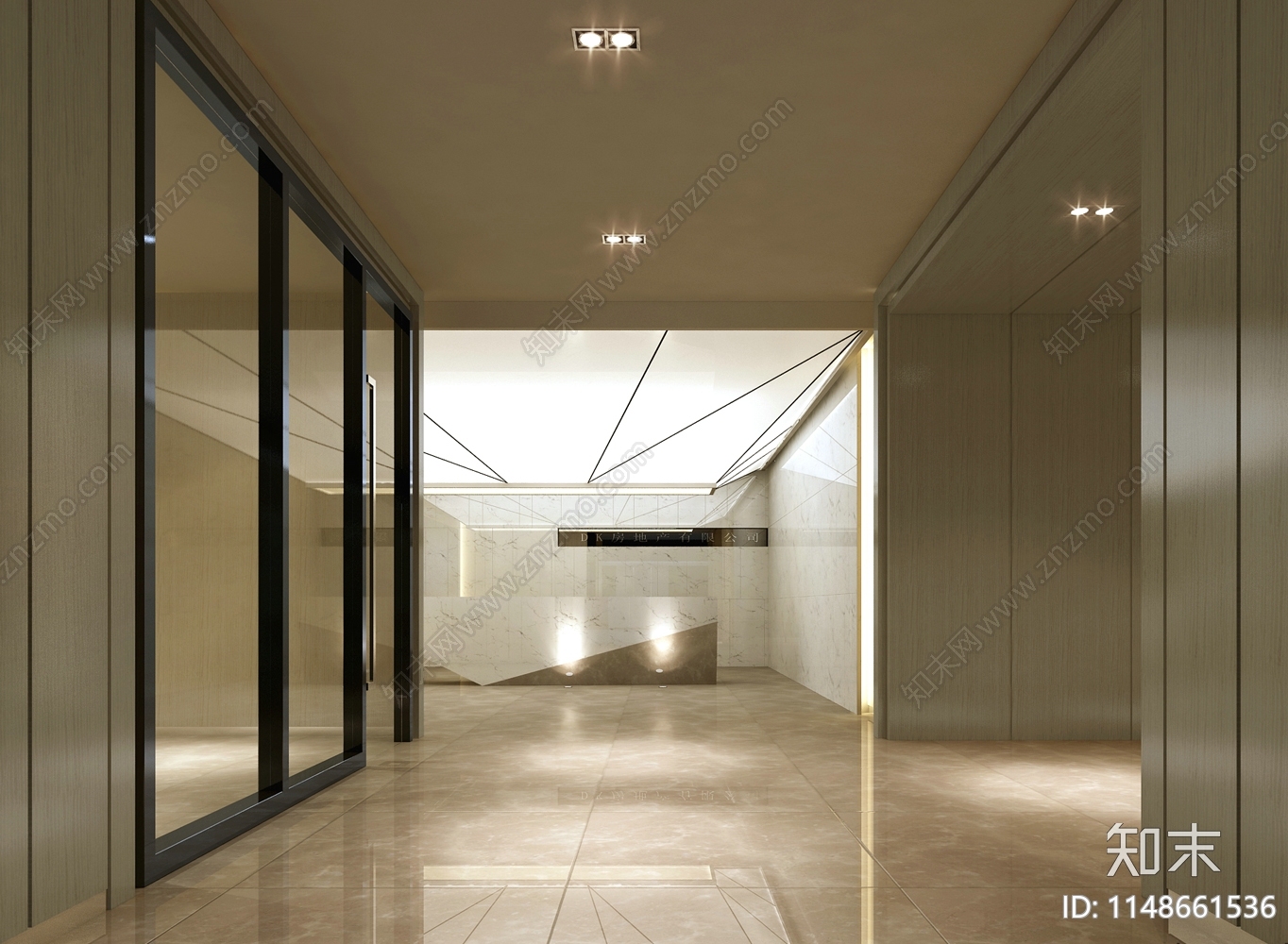 现代风格办公空间室内cad施工图下载【ID:1148661536】